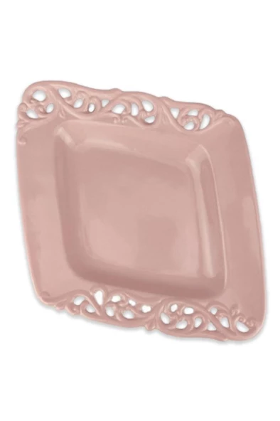 Digithome Royking 30 Cm Kare Porselen Tabak Pembe - Fc115011b C320.113 - 2