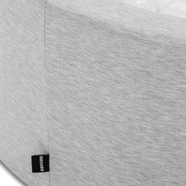 Wellgro Bubble Pops Açık Gri Sünger Top Havuzu / Beyaz, Beyaz, Mavi Toplu - Resim 5