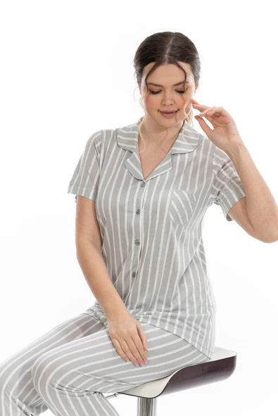 Etoile Kadın Bambu Kısa Kollu Pijama Takımı 73101 - 4