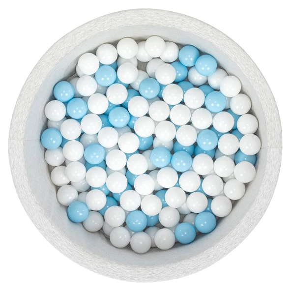 Wellgro Bubble Pops Açık Gri Sünger Top Havuzu / Beyaz, Beyaz, Mavi Toplu ürün görseli