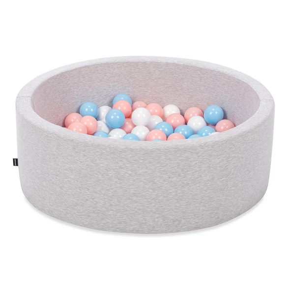 Wellgro Bubble Pops Açık Gri Sünger Top Havuzu / Mavi, Beyaz, Pembe Toplu - 2