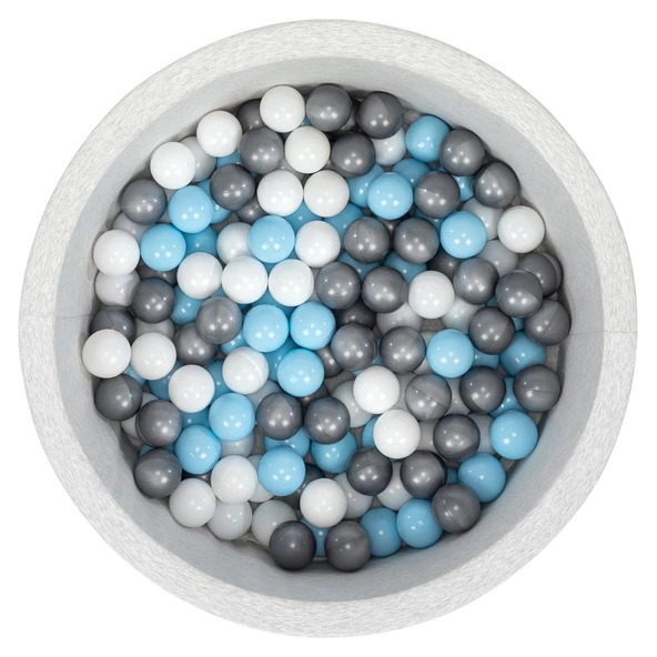 Wellgro Bubble Pops Açık Gri Sünger Top Havuzu / Mavi, Beyaz, Gri Toplu ürün görseli