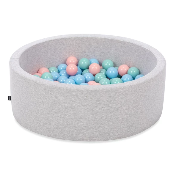 Wellgro Bubble Pops Açık Gri Sünger Top Havuzu / Mavi, Pembe, Mint Toplu - Resim 2