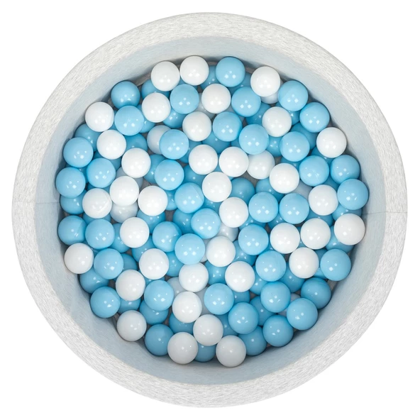 Wellgro Bubble Pops Açık Gri Sünger Top Havuzu / Mavi, Mavi, Beyaz Toplu ürün görseli