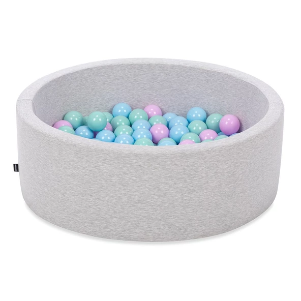 Wellgro Bubble Pops Açık Gri Sünger Top Havuzu / Mavi, Mint, Lila Toplu - 2