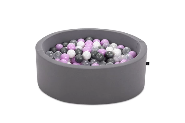 Wellgro Bubble Pops Gri Top Havuzu  - Gri/Beyaz/Seffaf/Lila Top - Resim 2