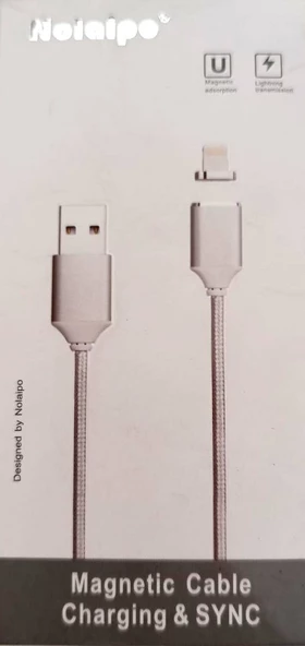 Apple iphone Uyumlu Mıknatıslı Hızlı Şarj Kablosu 1 Metre 2.1A - 3
