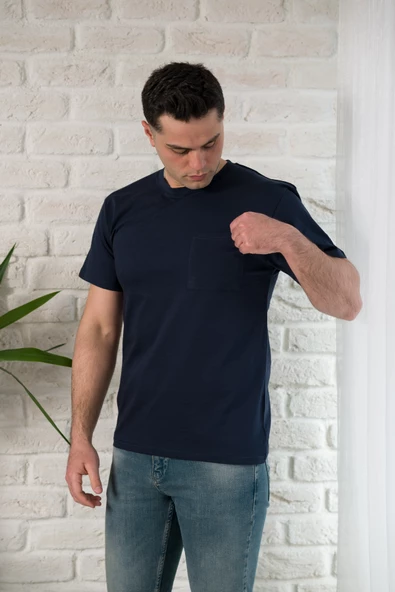 FBI CEPLİ BİSİKLET YAKA SLİMFİT PAMUKLU ERKEK YAZLIK T-SHİRT - Resim 12