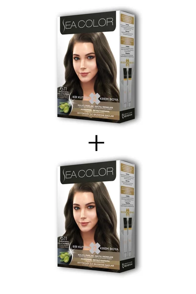 2X2 Tüp Krem Saç Boyası Seti Yoğun Koyu Küllü Kumral No:6.11 ürün görseli 1