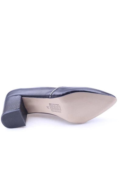 Bilener 414 Kadın Günlük 6 cm Topuklu Cilt Ayakkabı - 5
