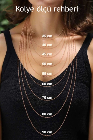 Altın Kaplama Minimal Kalp Tasarım İnce Zincirli Kolye 40 cm - 4