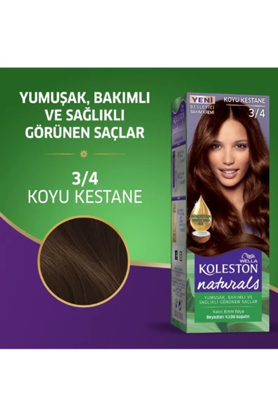 Naturals Saç Boyası Koyu Kestane 3/4 - 2
