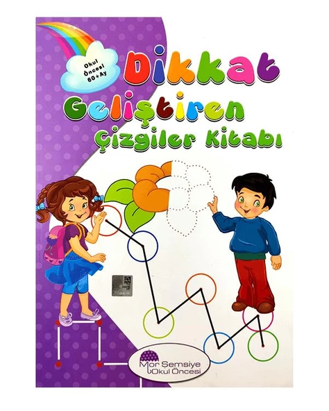 Dikkat Geliştiren Çizgiler Kitabı Mor Şemsiye Yayınları