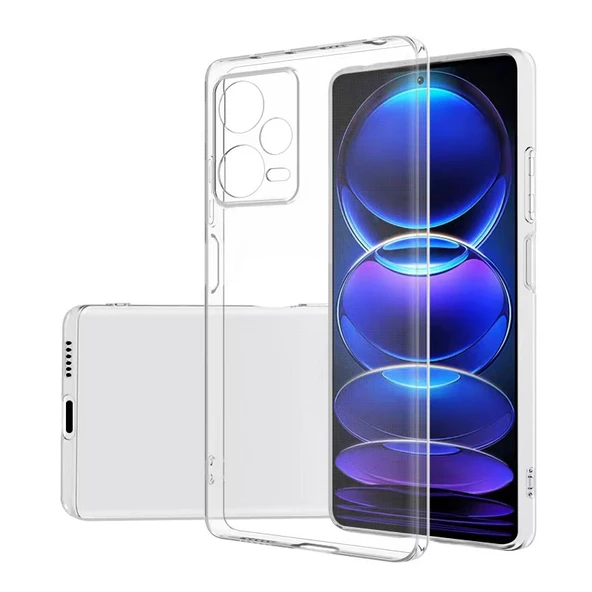 Xiaomi Redmi Note 12 Pro 5G Kılıf Şeffaf Silikon Hibrit Case Kapak