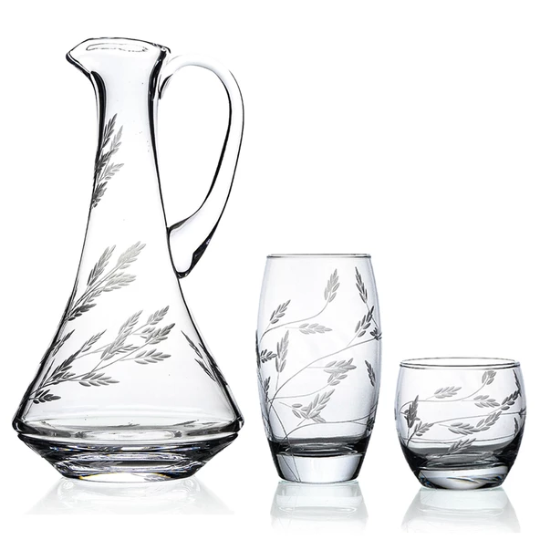 Decocia Pudgy 13 Parça  6 Kişilik Bardak Seti Dik Karaflı Sürgün Desenli ürün görseli