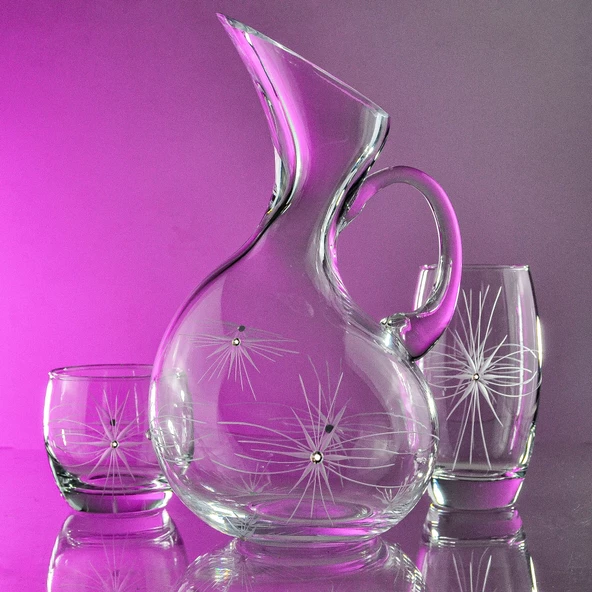 Decocia Pudgy 13 Parça Bardak Seti Ördek Karaflı Mira Desenli - Resim 2