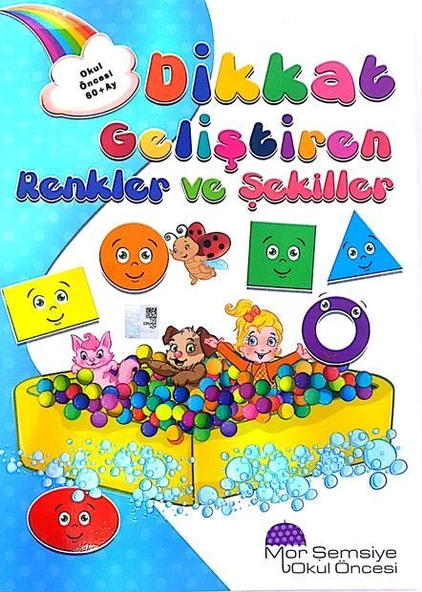 Dikkat Geliştiren Renkler ve Şekiller Mor Şemsiye Yayınları