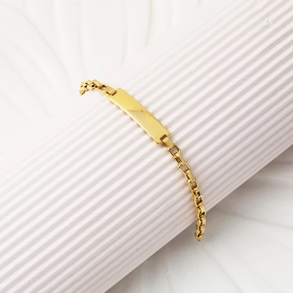 Trend 14 Ayar Altın Çocuk Künyesi - Resim 5