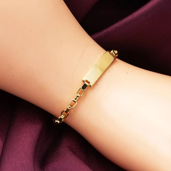 Trend 14 Ayar Altın Çocuk Künyesi - Resim 2