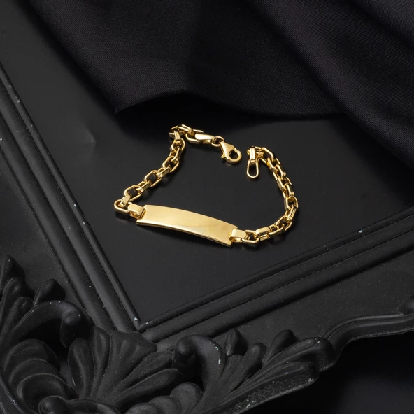 Trend 14 Ayar Altın Çocuk Künyesi - Resim 4