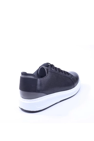 Voyager 5809 Siyah Erkek Hakiki Deri Poli Taban Ayakkabı - Resim 4