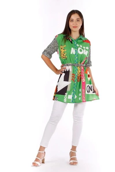 Modatalika Kadın Kemerli Tunik - Resim 10