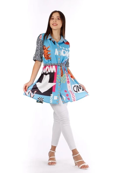 Modatalika Kadın Kemerli Tunik - Resim 5