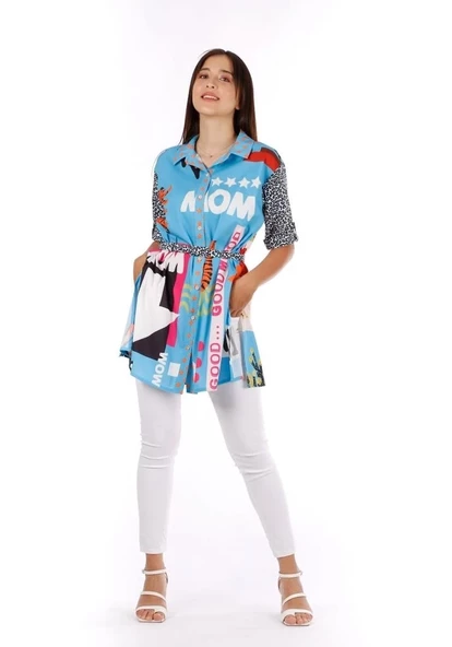 Modatalika Kadın Kemerli Tunik - Resim 7