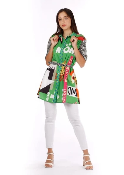 Modatalika Kadın Kemerli Tunik - Resim 9