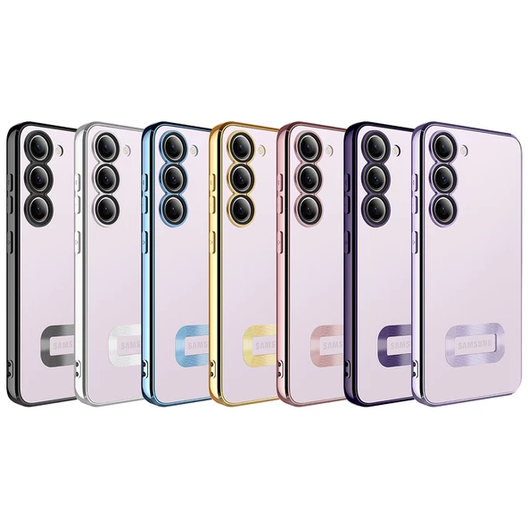 Galaxy S23 Kılıf Kamera Korumalı Logo Gösteren Zore Omega Kılıf - Resim 9