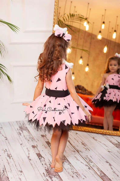 Çakmaktaş Çakıl Pembe Elbise - 3