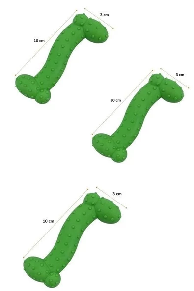 BUFFER® Tiny Kemik Oyuncağı Tırtıklı Yüzey Küçük Kemik Plastik Köpek Oyuncağı - 9
