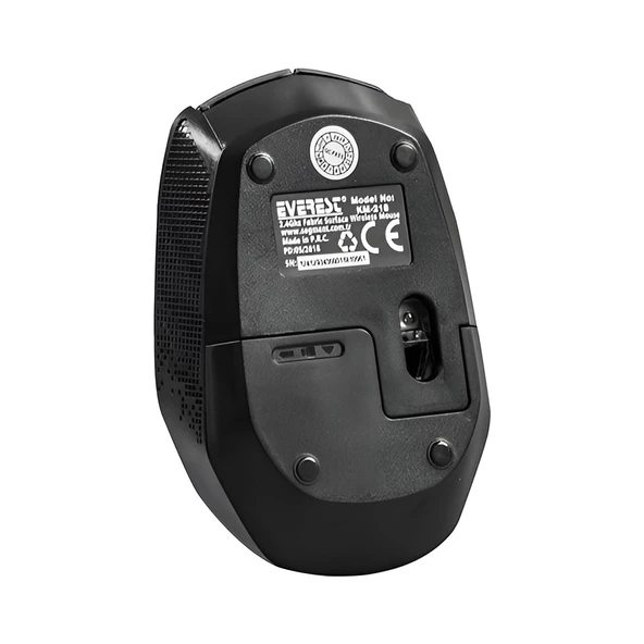 EVEREST KM-218 2.4 GHZ USB KUMAŞ YÜZEY KABLOSUZ MOUSE  (GRİ-MAVİ-KIRMIZI) - 2