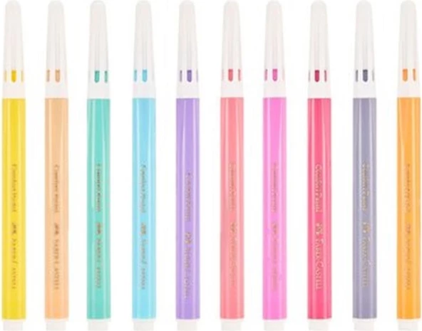 Faber-Castell Faber Castell Comfort Keçeli Kalem Pastel Renkler 10 Lu - Resim 2
