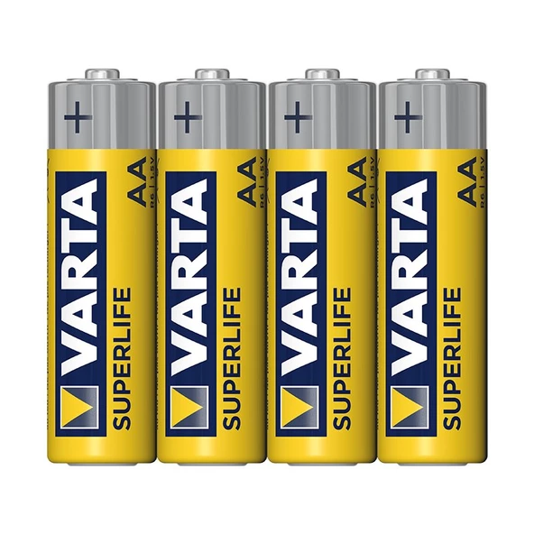 Varta Superlife Çinko R6 1.5V Zinc Carbon AA Kalem Pil 4 Adet