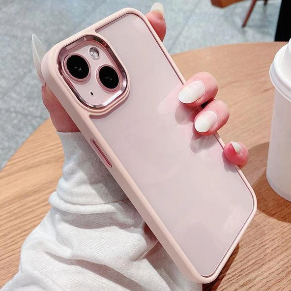 İphone 11 Metal Kamera Çerçeveli Kenarları Renkli Kılıf - Resim 2