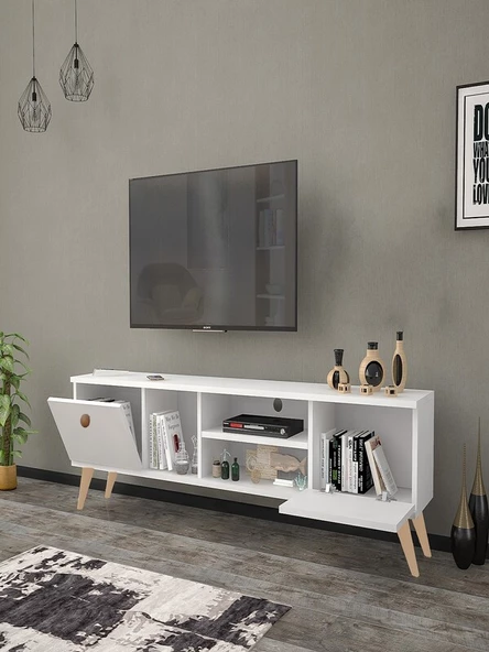 160 Cm Esin Beyaz Tv Ünitesi - 3