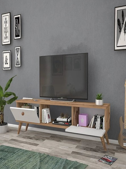 140 Cm Eda  Atlantik -Beyaz Tv Ünitesi - 3