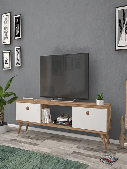 140 Cm Eda  Atlantik -Beyaz Tv Ünitesi - 2
