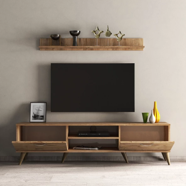 Mega 180 lik L Raflı Tv Ünitesi Çam - TVU0102 - 3