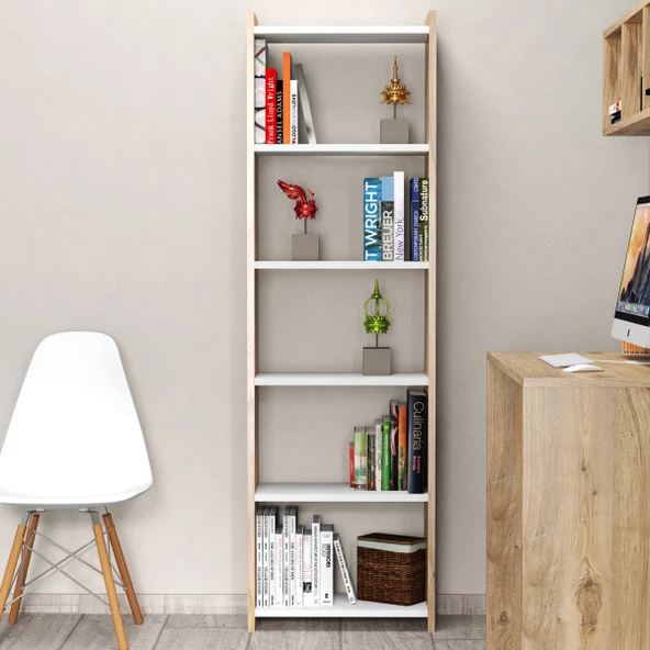 Kitaplık Çam-Beyaz - KTB0103 - 2