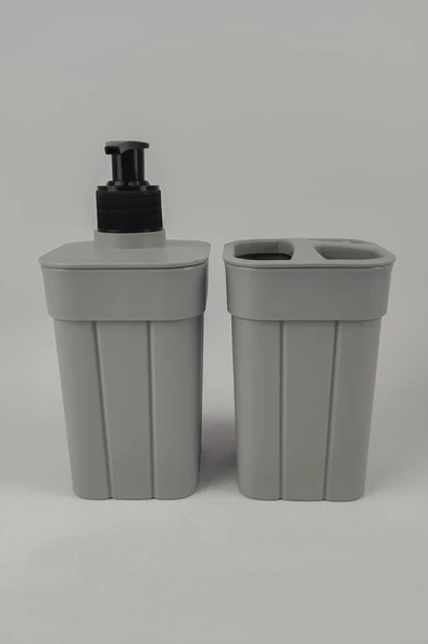 Digithome 4 Parça Fitilli Banyo Seti Gri - KIRANDA 6 C320.037 - 6