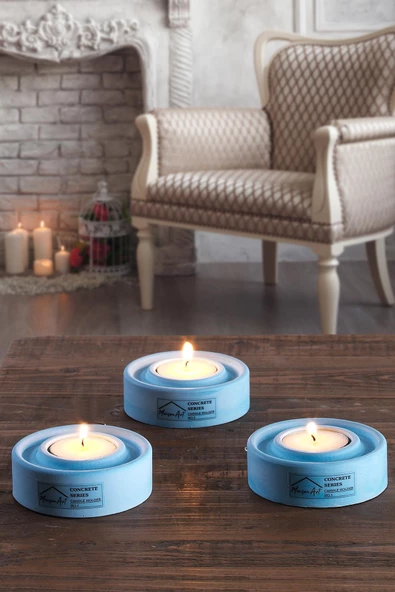 Holder | 3'Lü Set Mumluk | Tea Light Mumluk Seti | Dekoratif Şamdan Mumluk ürün görseli