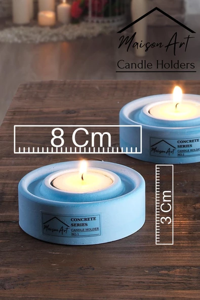 Holder | 3'Lü Set Mumluk | Tea Light Mumluk Seti | Dekoratif Şamdan Mumluk - Resim 2