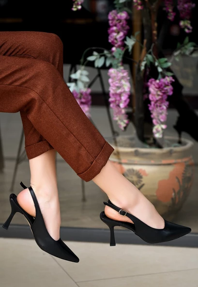 Nara Siyah Kadın Topuklu Ayakkabı - 3