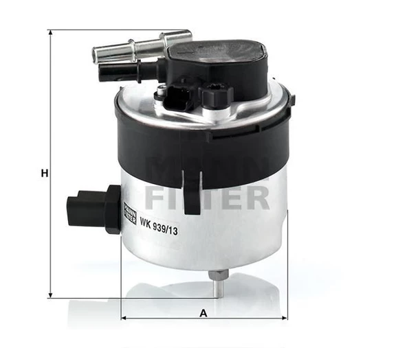 (MANN WK939/13) YAKIT FİLTRESİ FIESTA IV (08-)-FOCUS C-MAX (03-07)-C-MAX (07-)-FOCUS II -MAZDA 2- MAZDA 3 1.6TDCI