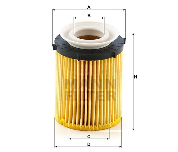 (MANN HU711/6Z) YAĞ FİLTRESİ MERCEDES A SERİ (W176)A180-A200-A250-B SERİ (W246)B180-B200-B220-B250-C SERİ C180-C200