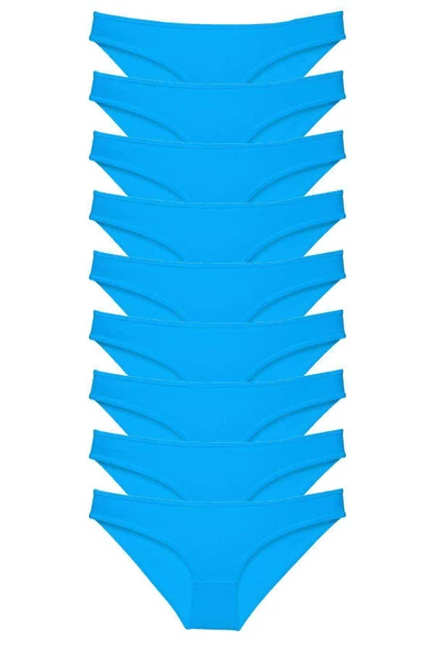 9 adet Süper Eko Set Likralı Kadın Slip Külot Mavi ürün görseli 1