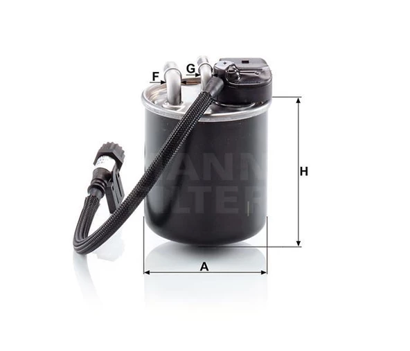 (MANN WK820/19) YAKIT FİLTRESİ MERCEDES VITO (W447) 114-116-119 CDİ 14=> V SERİSİ (W447) V200-V220-V250 CDİ 14=>