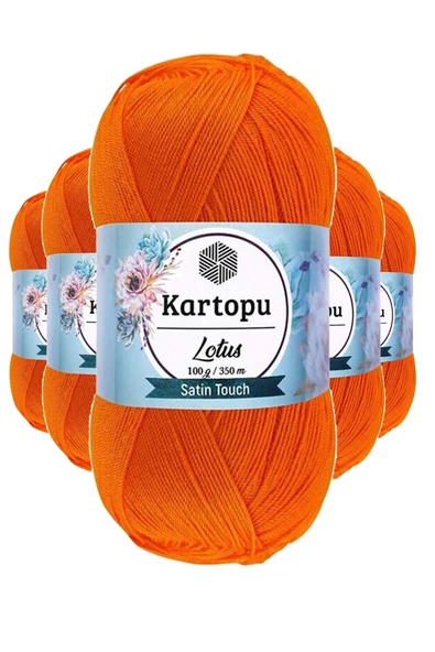 5 Adet Lotus Bikini Büstiyer Bluz Örgü İpi  K273 Turuncu ürün görseli 1